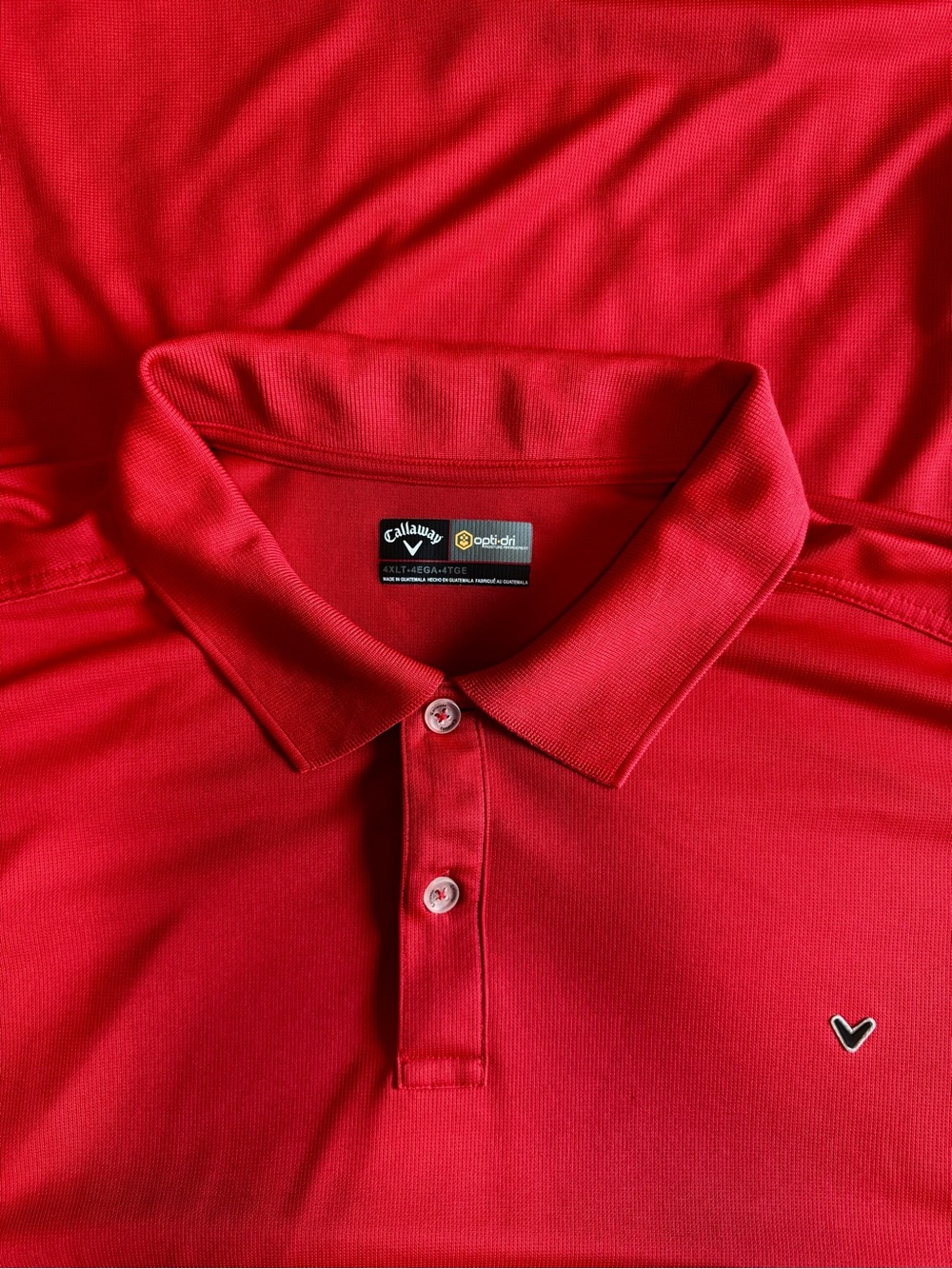 Callaway Men's Red  Opti-Dri™ Performance Golf Polo - 4XLT